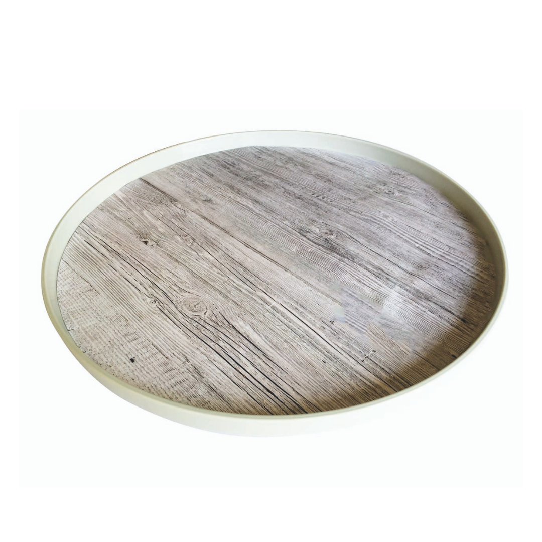 Plateau rond 36 cm- bois flotté - FJORD