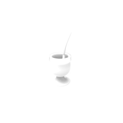 CLASSIQUE - Set coquetier et cuillère à œuf - blanc