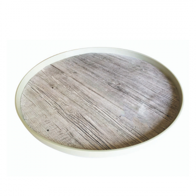 Plateau rond 36 cm- bois flotté - FJORD